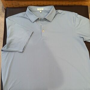 Peter Millar Light Summer Casual Blue Polo Shirt XL